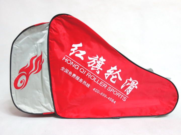 (Red Flag Wheel Slip) Wheel slip Package Senmouth Wheel Slip Bag Single Shoulder Bag Speed Wheel Skating Shoes with bag Ice Knife Shoes Red