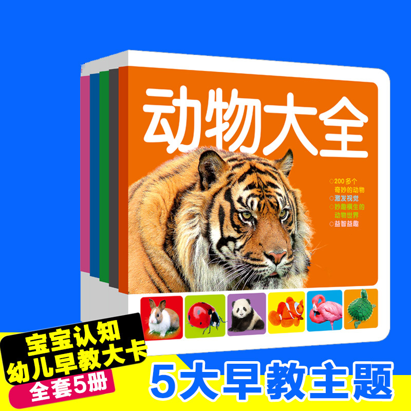 小婴孩0-3岁宝宝早教认知卡大书 幼儿启蒙认知图书 识字认物卡