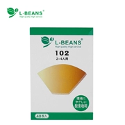 L-BEans Không tẩy trắng Số 102 Giấy lọc cà phê 40 miếng Máy pha cà phê Mỹ 101/102 Bộ lọc Giấy lọc Bộ lọc cốc - Cà phê