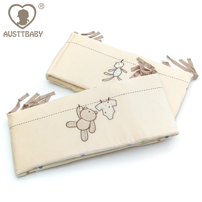 AusTTbaby澳斯贝贝 婴儿床品两件套 床围可拆洗 婴儿床上用品套件