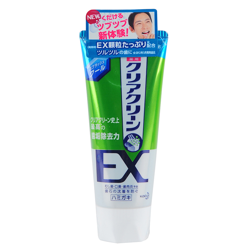 日本原装花王微颗粒牙垢EX渗透防护美白牙膏120g*超凉薄荷