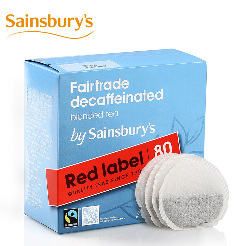 英佰瑞 Sainsbury低咖啡因英式红茶包下午茶 80包250g英国进口07a