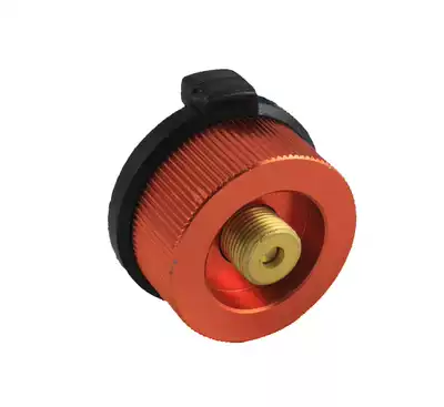 Outdoor furnace head long gas tank round conversion head long flat air converter super connector copper with self-closing function