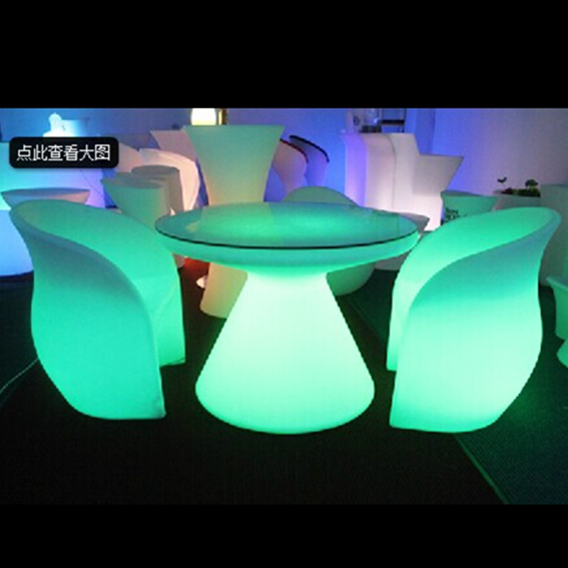 Maximum table top 90CM light table bar round table coffee table LED dining table 70CM high