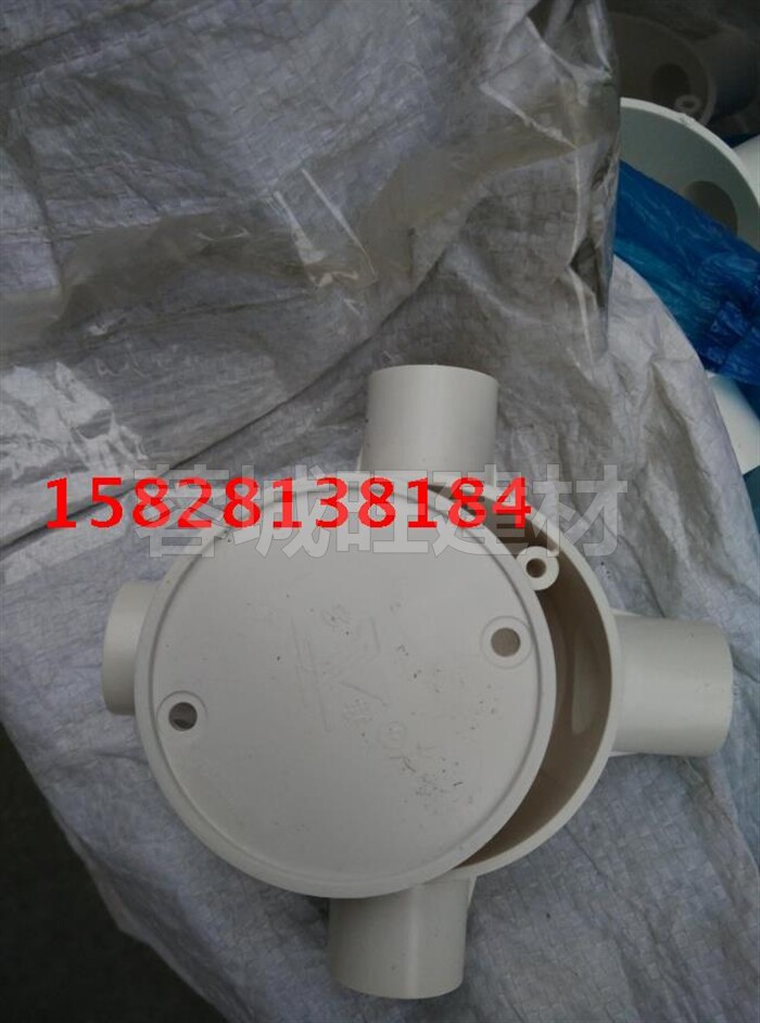 65X16 electrical management box PVC wire tube round four-way box Four-way round junction box Sorting line box bright line box Four-way