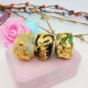 Độc đoán opal kéo ngón tay nam mạ vàng ngọc bích ngón tay cái nhẫn cát vàng mô phỏng đĩa rồng thời gian dài không phai nhẫn cưới vàng trắng Nhẫn