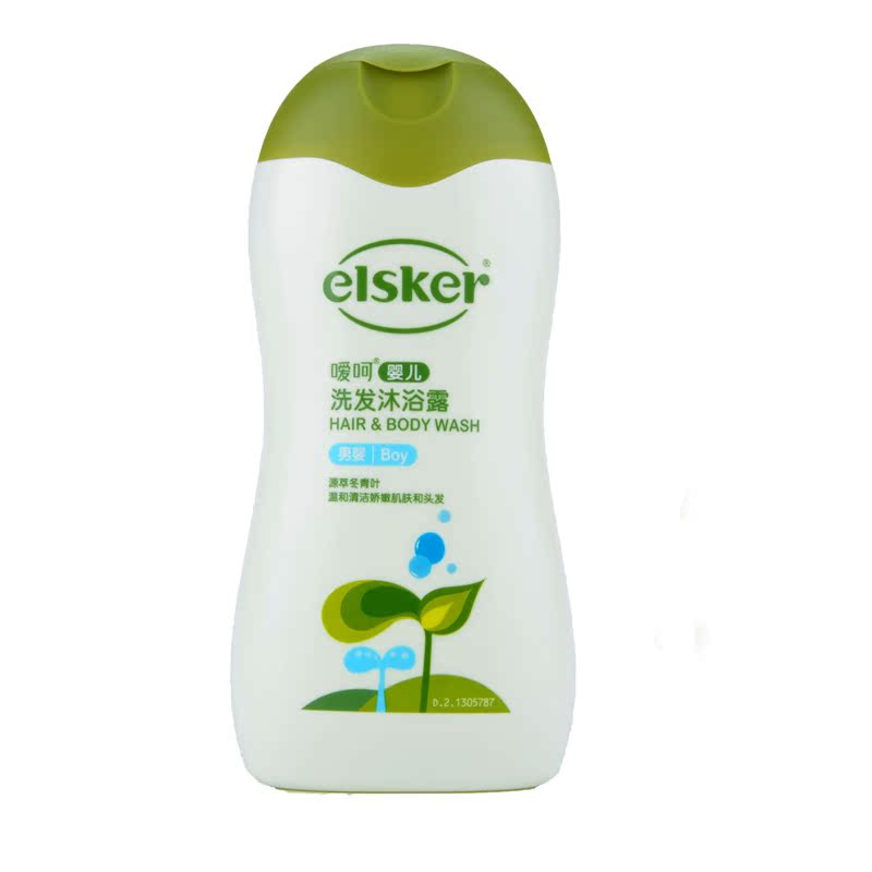 嗳呵婴儿洗发沐浴露260ml 男孩 儿童洗发水二合一无泪配方