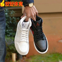 AIR Jordan 1 MID tất cả giày bóng rổ màu đen và đỏ trắng 554725-554724-412-049-601 giày thể thao nam đẹp
