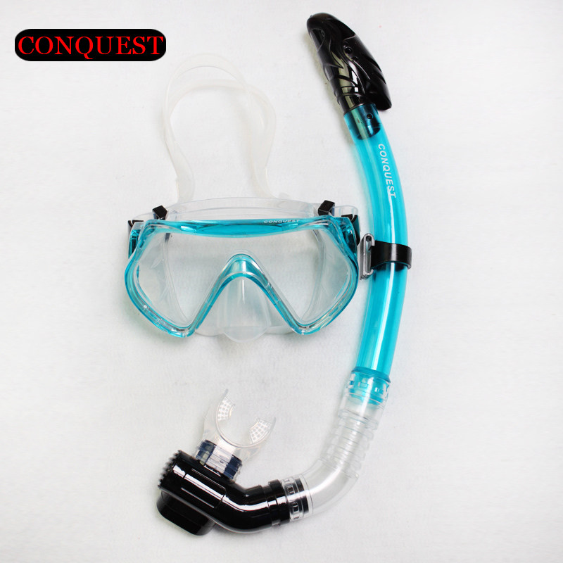 CONQUEST foreign trade Original Single full dry diving set full dry straw silicone diving mirror