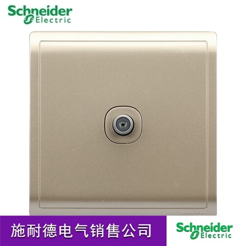 Schneider switch socket high-definition satellite broadband TV Fengshan series INTOXICANT GOLD 86 WALL PANEL