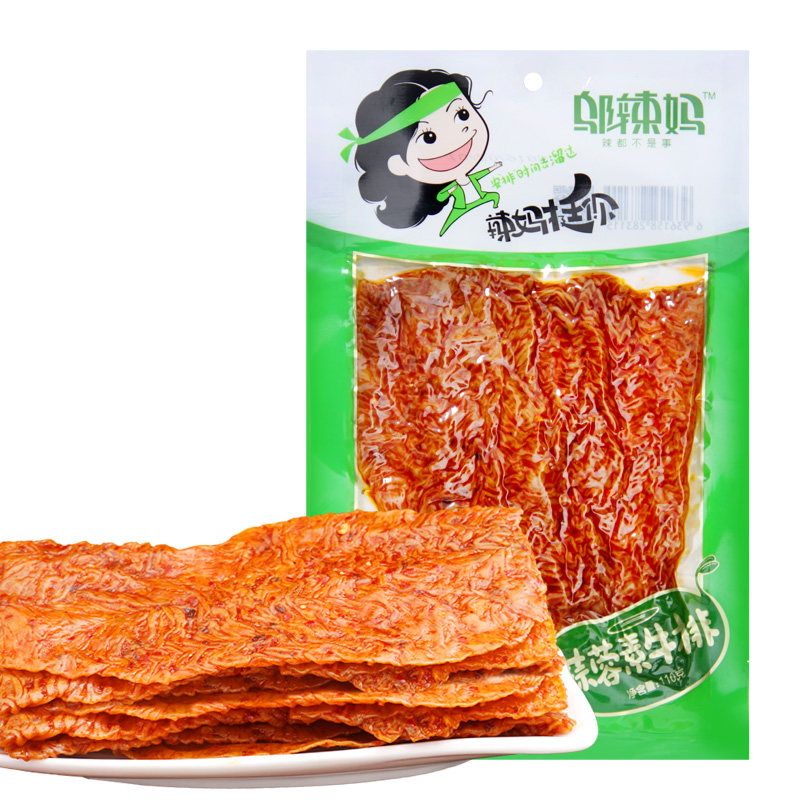 【天猫超市】邬辣妈 蒜蓉素牛排110g/袋麻辣味零食 辣条面筋