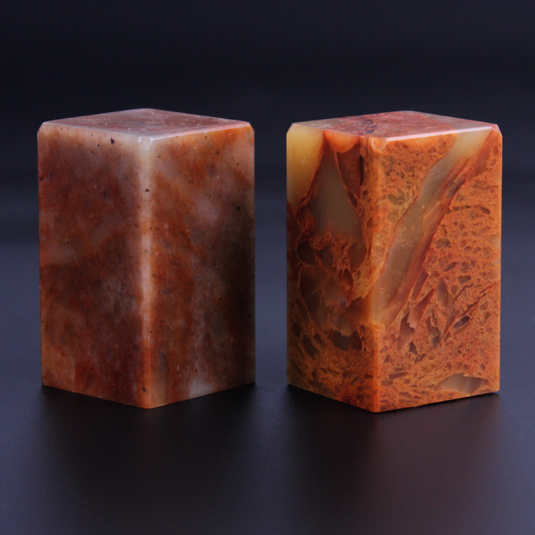 Shoushan Stone Practice Seal Square Seal Square Seal Stone Zhang Square Material Frozen Stone Practice Zhang 3X3X5cm