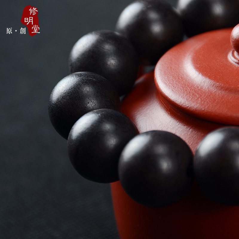 修明堂 开光越南天然沉香木手链手串 男女款妙香水沉香木佛珠念珠