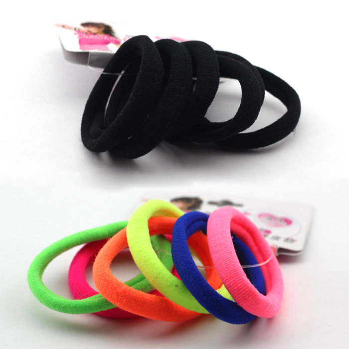 Korean version of elastic hair ring Good with durable seamless rubber band without injury hair head rope 6 pieces Suit Hair Accessories Hair Accessories Hair Accessories