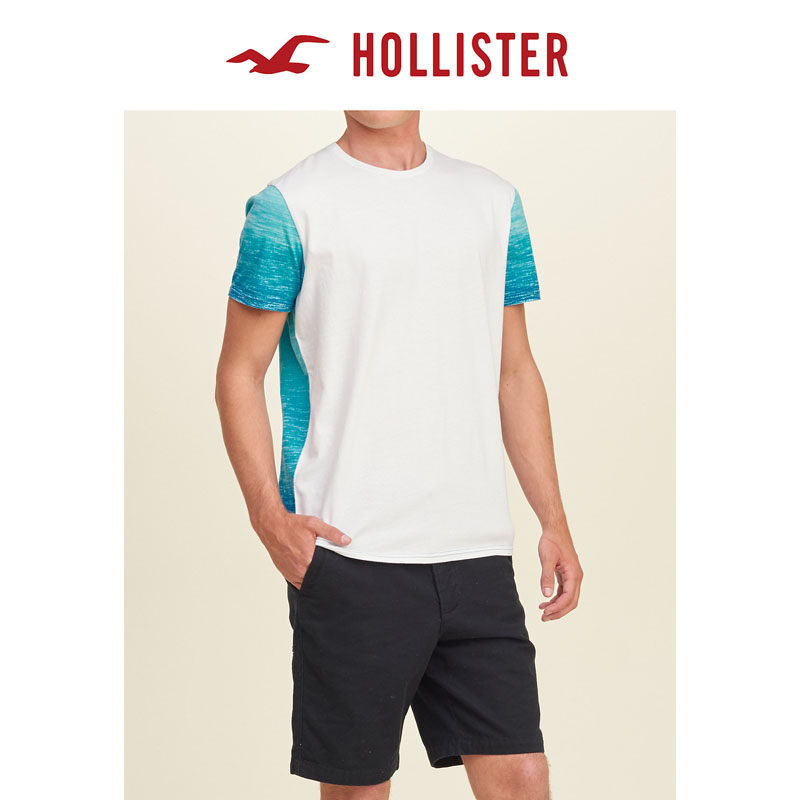 Hollister 撞色印花 T 恤 男 122464