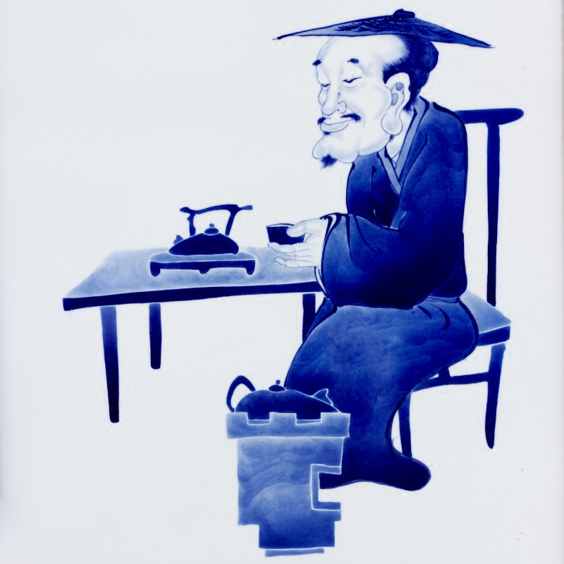 Jingdezhen blue and white porcelain hand - drawn characters porcelain plate painting sofa setting wall adornment home sitting room hangs a picture of ceramic painting