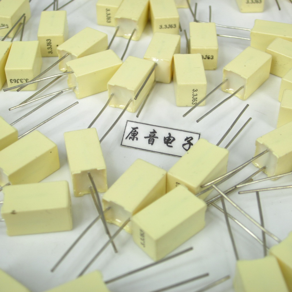 Italy AV film capacitor 3 3UF63V coupling capacitor electrodeless capacitor 3 3U63V 5MM copper pin