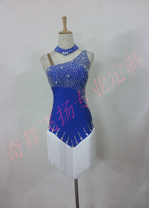 New Latin tassel plus drill dance performance competition Latin dance clothes professional tailor-made