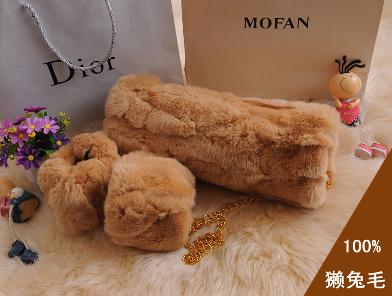 Winter specials thickened Rex rabbit fur hand warmer plush hand warmer hand cover fur warm hand warm hand warm sleeve