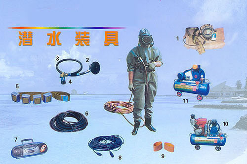 (Gold Scale Diving) SINODIVE DE-Q8 TOTALLY ENCLOSED DIVING SUIT ENGINEERING DIVING UNDERWATER CLEAR SILTING