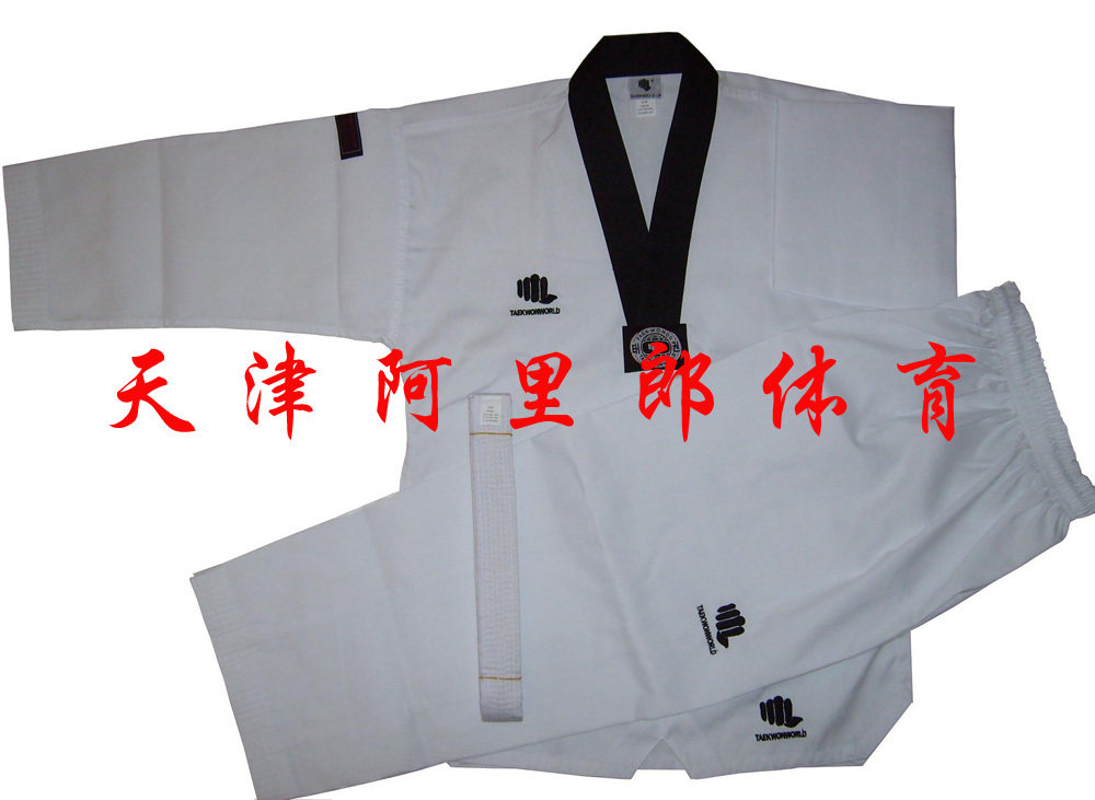 Fine fist brand taekwondo clothing bar three-line pattern fabric