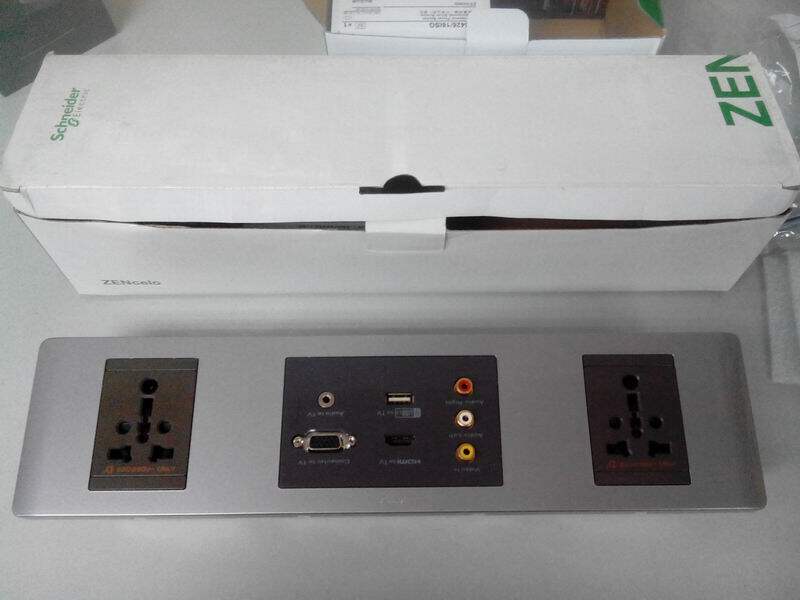 Ensure that schneider multimedia connectors E84MAPHU9_CT tai tian gray + double international universal sockets