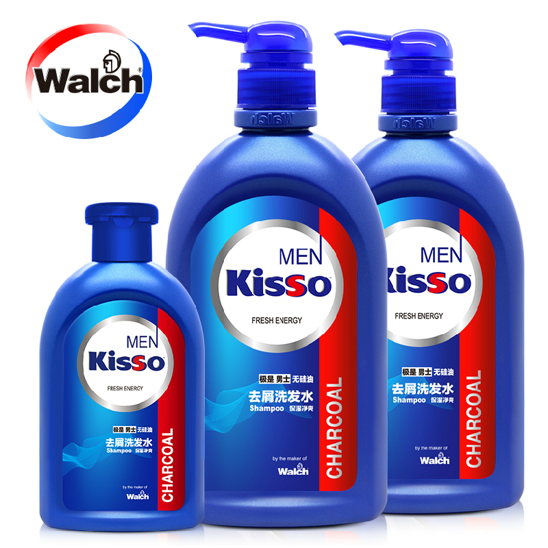 Walch/威露士极是男士无硅油去屑控油洗发水600mlX2送洗发露200ml