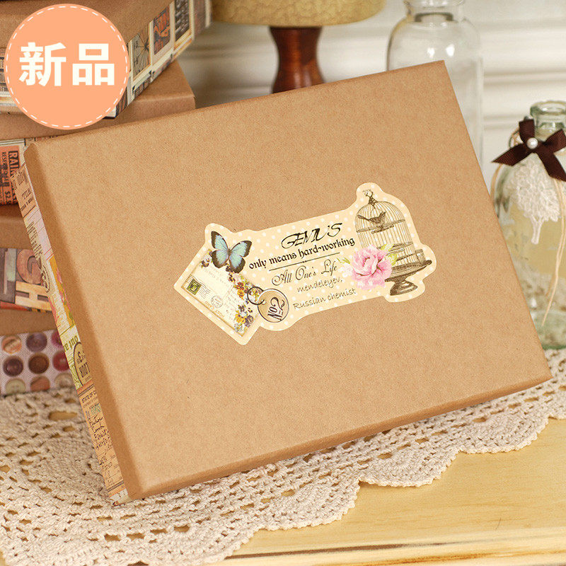 Y and Noretro gift box rectangular kraft box Seven New Year's Eve Gift gift box gift wrapping box 93-Taobao