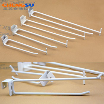 Supermarket Shelf Hooks, Crossbar Hooks, White Double-Line Hooks, Product Display Hooks, Snack Hooks, Square Tube Iron Hooks