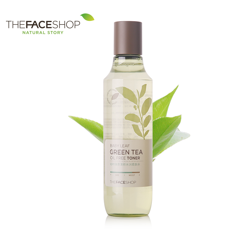 The Face Shop 幼叶绿茶柔肤水 无油配方爽肤水女 补水保湿 正品