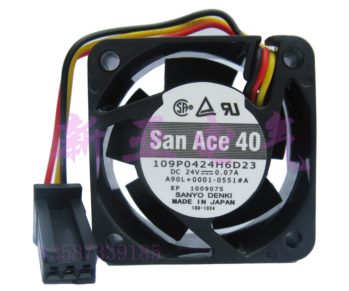 Sanyo fan 109P0424H6D23 0 07A 4CM three-wire alarm fan A90L-0001-0551#A