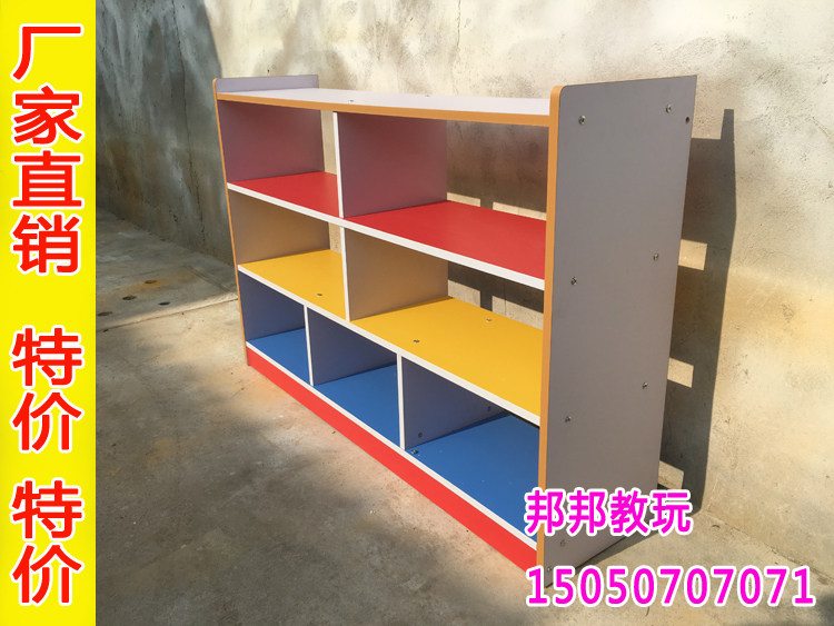 Bungongteach Play Wooden Finishing Kindergarten Children's Room Shelve Furniture Containing Deck Shelve Toy Cabinet New