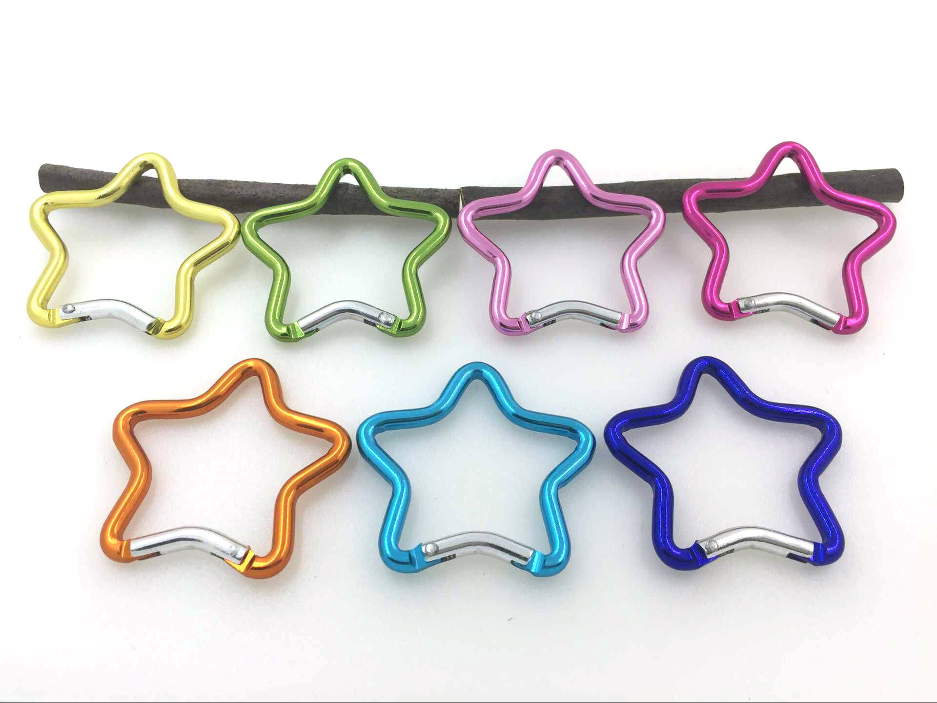 5CM five-pointed star mountaineering buckle fast hanging key chain star hanging buckle hanging fishing climbing buckle safety buckle backpack buckle