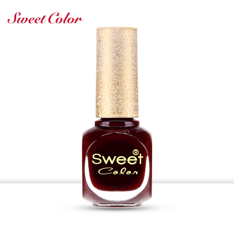 Sweet Color指甲油深酒红色环保美甲无毒脚趾显白寂寞芭蕾12ML