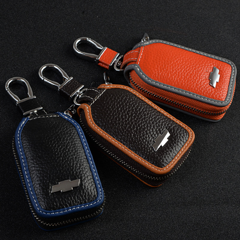 雪佛兰钥匙包科鲁兹新赛欧景程创酷科帕奇迈锐宝汽车真皮钥匙包