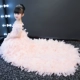 Cô gái đám cưới fluffy ngắn đuôi trẻ em sàn catwalk chương trình buổi tối ăn mặc công chúa váy hoa cô gái trang phục phụ nữ