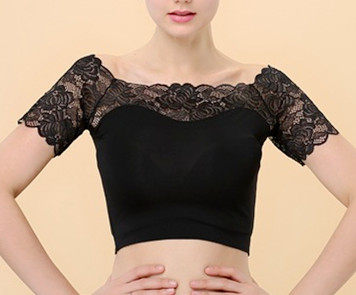 Belly dance dress Belly Dance Exercises with a jacket yoga practice Semi-cut short sleeves Lined Lace