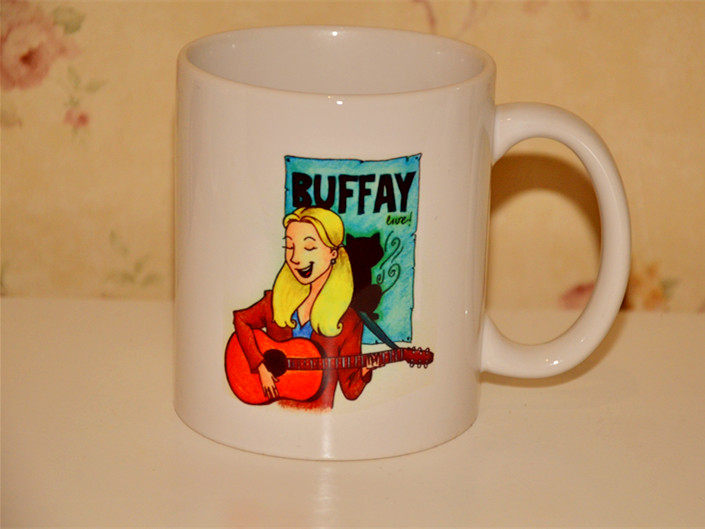 The old friend remembered the cartoon Fiby with the cute Mark's Cup to customize.