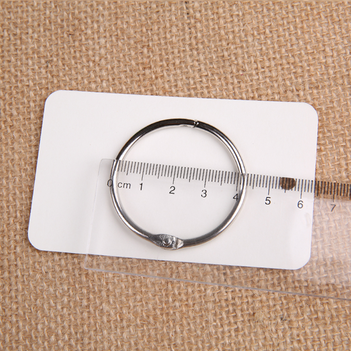 Binding Iron Ring Literacy Card Ring Iron Ring Book Ring Metal Iron Ring Loose-ring Literate card ring 4cm