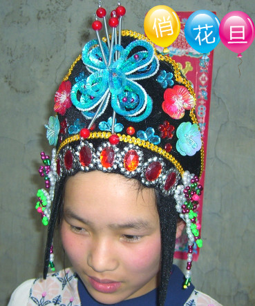 Qiaohuadan headwear Dance headwear Performance hats Antique headwear women Qiaohuadan headwear for adults