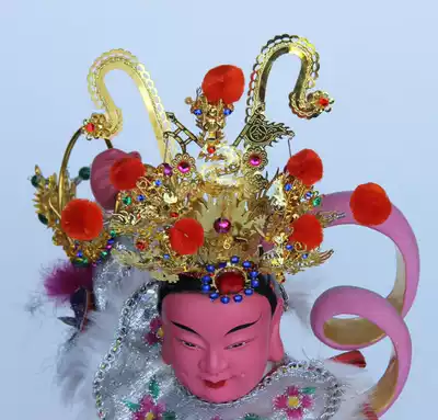 Taoist supplies Tianlong embroidery which three Prince phoenix tail Crown Taiwan kjin Zhongtan Marshal head Crown offering