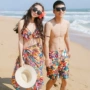 Cặp đôi đồ bơi ba mảnh phù hợp với quần đi biển nam nữ ngực nhỏ tụ tập bikini bên bờ biển đồ bơi mới bộ đồ đôi đi biển đẹp