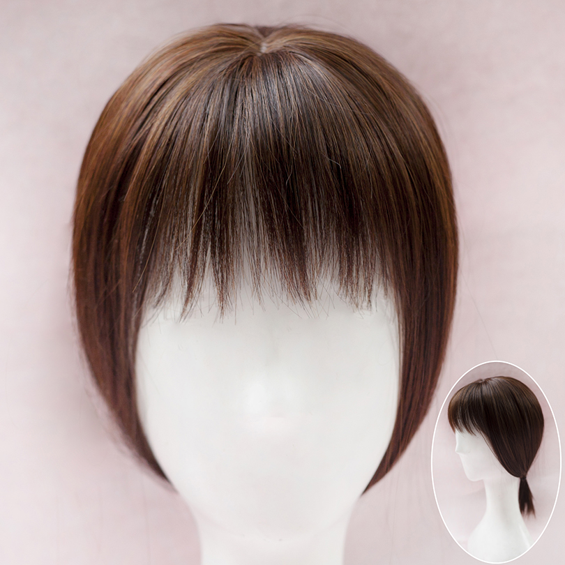 Short Front Neat Bangs Clip In Bang Fringe Hair Extensions Straight Synthet Z5G6