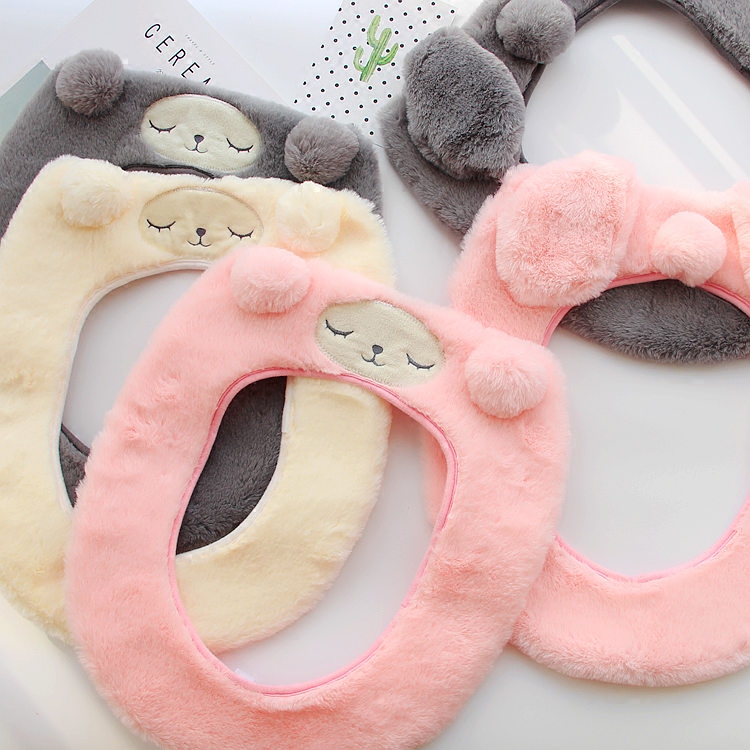 Imitation rabbit fur plush toilet seat cushion ring cute and warm toilet sitting toilet cover washed universal toilet cover
