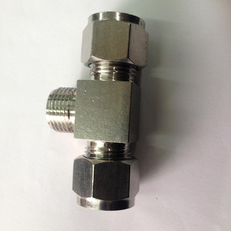 Marine pneumatic fast hydraulic water gas oil steel pipe joint Stainless steel card sleeve (three-way vertebral tube)