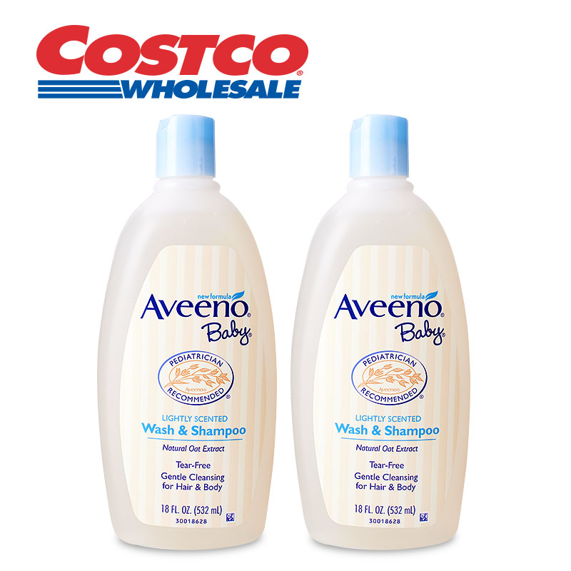 宝宝天然燕麦婴童洗发沐浴二合一532ml*2入Aveeno Baby Costco