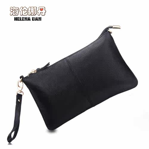 Hand-held leather women's bag 2018 new Korean version of the first layer cowhide messenger small bag envelope clutch bag casual bag