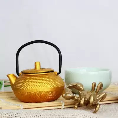 Japanese iron pot tea pet tea play Japanese mini cast iron pot tea ceremony ornaments tea ceremony tea set accessories small iron pot