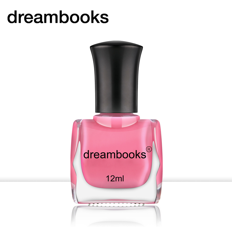 Dreambooks无毒无味水性指甲油 糖果色亮色玫红色 可剥可撕拉12ML