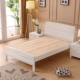 Giường gỗ nguyên khối 1,35 m 1,2 m giường trẻ em rộng 1 mét áp suất cao lưu trữ giường 135 giường đơn màu trắng 1M - Giường